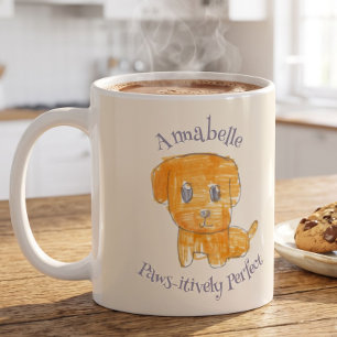 Poot-positief Perfecte Knuffel Gouden Puppie Hond Koffiemok