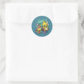 Poot-positief Vreselijk | Monstieuze Katten Hallow Ronde Sticker (Tas)