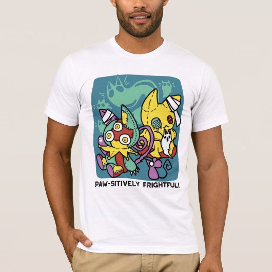 Poot-positief Vreselijk | Monstieuze Katten Hallow T-shirt (Voorkant)