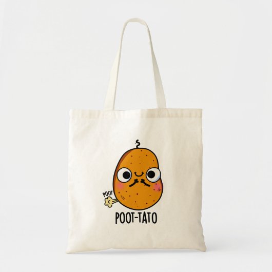 Poot-tato Funny Farting Potato Pun Tote Bag (Voorkant)