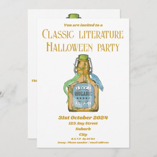 Poot van hagedis Shakespeare Macbeth Aankondiging (Voorkant / Achterkant)