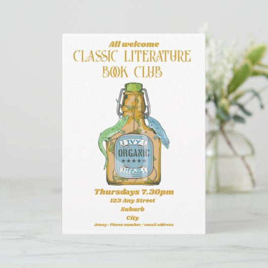 Poot van hagedis Shakespeare Macbeth Aankondiging (Staand voorkant)