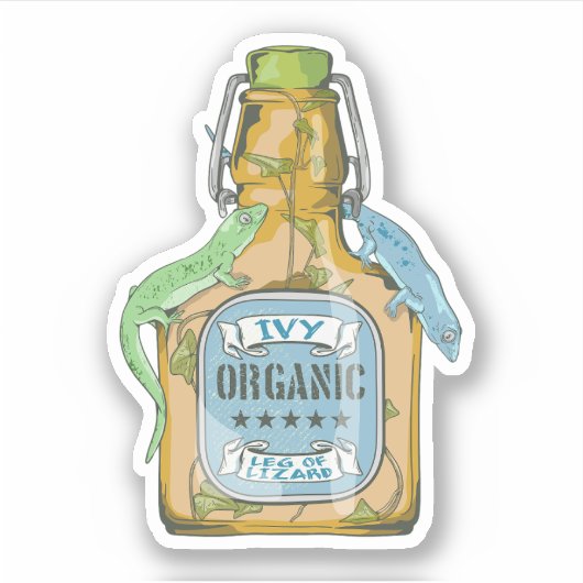 Poot van hagedis Shakespeare Macbeth Sticker (Voorkant)