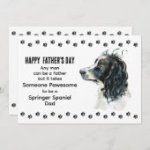Poot-weetste Springer Spaniel hondenpapa Vaderdag Feestdagenkaart (Voorkant / Achterkant)