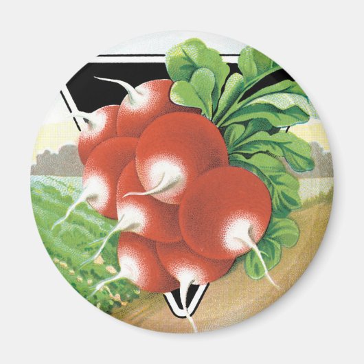 pootaardappelen met etiket op zadels magneet (Voorkant)