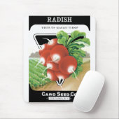  pootaardappelen met etiket op zadels muismat (Met muis)