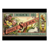  pootaardappelen met label, Vick's Choice Seeds (Voorkant Horizontaal)