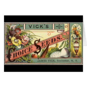  pootaardappelen met label, Vick's Choice Seeds