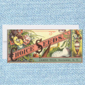  pootaardappelen met label, Vick's Choice Seeds