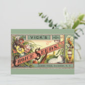 pootaardappelen met label, Vick's Choice Seeds (Staand voorkant)