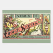pootaardappelen met label, Vick's Choice Seeds Inpakpapier Vel (Voorkant 3)