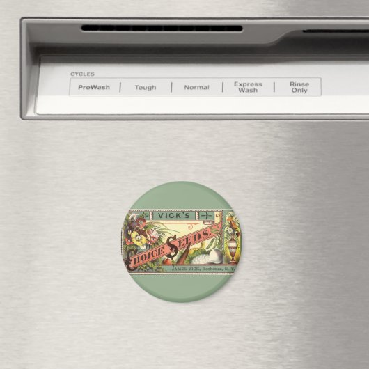  pootaardappelen met label, Vick's Choice Seeds Magneet (Insitu (Vaatwasser))