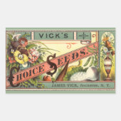  pootaardappelen met label, Vick's Choice Seeds Rechthoekige Sticker (Voorkant)