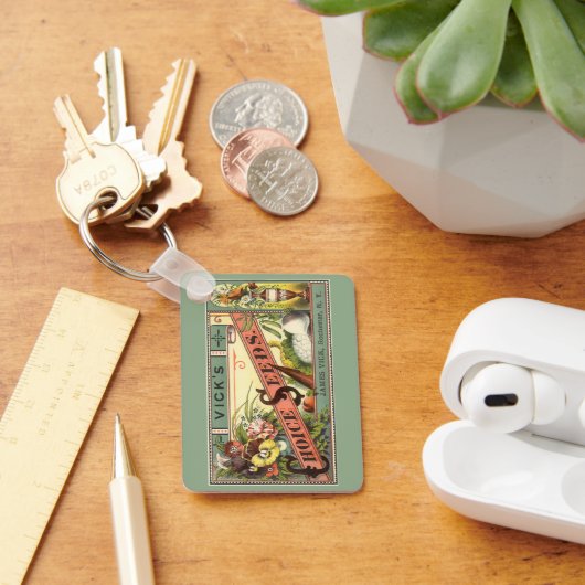 pootaardappelen met label, Vick's Choice Seeds Sleutelhanger (Bureau)