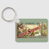 pootaardappelen met label, Vick's Choice Seeds Sleutelhanger (Achterkant)