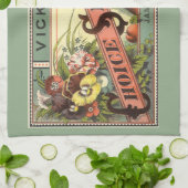  pootaardappelen met label, Vick's Choice Seeds Theedoek (Gevouwen)