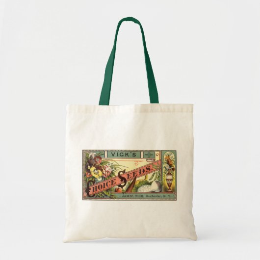  pootaardappelen met label, Vick's Choice Seeds Tote Bag (Voorkant)