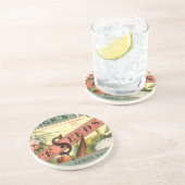  pootaardappelen met label, Vick's Choice Seeds Zandsteen Onderzetter (Zijkant)