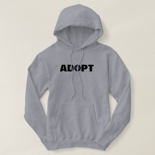 Pootafdruk Adopteren Hoodie (Design voorkant)