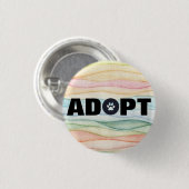Pootafdruk adopteren ronde button 3,2 cm (Voorkant /achterkant)