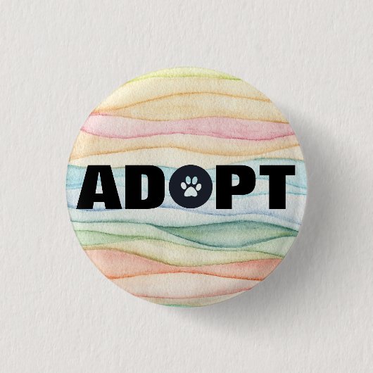 Pootafdruk adopteren ronde button 3,2 cm (Voorkant)