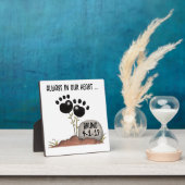 Pootafdruk Bloemen Herinnering Huisdier Verlies Fotoplaat (Insitu)