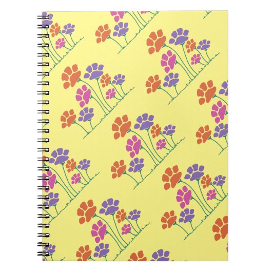 Pootafdruk Bloementuin Notitieboek (Voorkant)