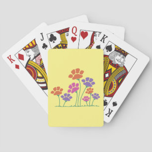 Pootafdruk Bloementuin Pokerkaarten