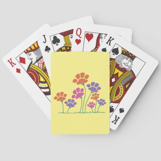 Pootafdruk Bloementuin Pokerkaarten (Achterkant)