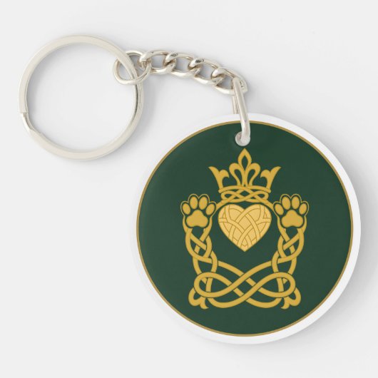 Pootafdruk Claddagh Sleutelhanger (Voorkant)