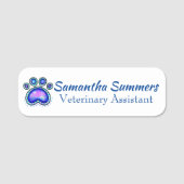 Pootafdruk Diergeneeskundig Zakelijk Hulpverlener  Naamplaatje (Voorkant)