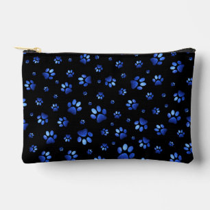 Pootafdruk glinsterende blauwe glitter, etui