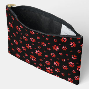 Pootafdruk glinsterende rode glitter, etui