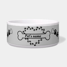 Pootafdruk hart Persoonlijke huisdierenkom