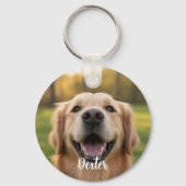 Pootafdruk Hond Moeder Reddings Voorstander Sleutelhanger (Achterkant)