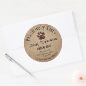 Pootafdruk Hondenbrokjes Ronde Sticker (Envelop)