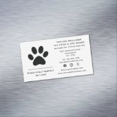 Pootafdruk Hondenuitlater Kat Oppas Social Media Magnetisch Visitekaartje (Voorbeeld)