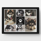 Pootafdruk huisdier ter liefdevolle herinnering Zw Fotoplaat (voorkant)