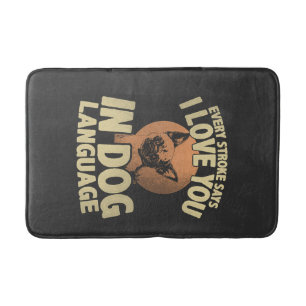Pootafdruk Liefde Hond Quote Kunst voor Huisdier E Badmat