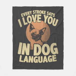 Pootafdruk Liefde Hond Quote Kunst voor Huisdier E Fleece Deken