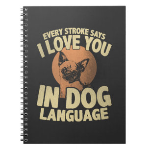 Pootafdruk Liefde Hond Quote Kunst voor Huisdier E Notitieboek