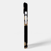 Pootafdruk met goud & zwarte luipaard glans Case-Mate iPhone case (Achterkant / Links)