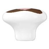 Pootafdruk met Hart Keramische Knop (Zijkant)