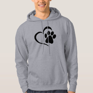 Pootafdruk met Hart T-shirt – Cute Hond Liefhebber