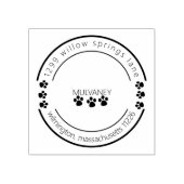 Pootafdruk Naam Retouradres Rubberstempel (Afrduk)