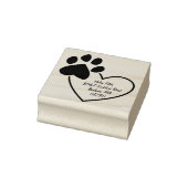 Pootafdruk op Hart Retouradres Stempel van Rubber (Stempel)