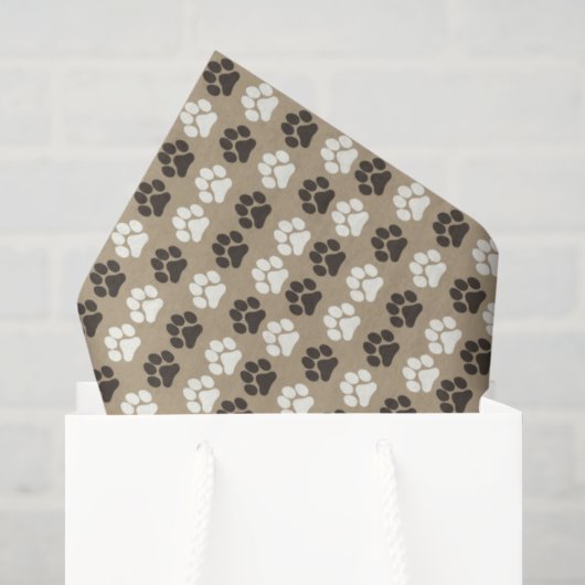 Pootafdruk Patroon Aardse Zand Tissuepapier (Cadeauzakje)