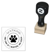 Pootafdruk retouradres rubberstempel (Gestempeld)
