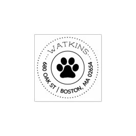 Pootafdruk retouradres rubberstempel