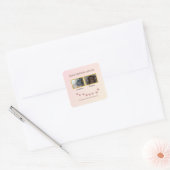 Pootafdruk van beste vrienden vierkante sticker (Envelop)